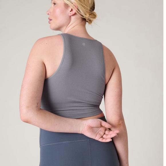NWOT Athleta Aurora Seamless Crop Rib Tank - Picture 2 of 9
